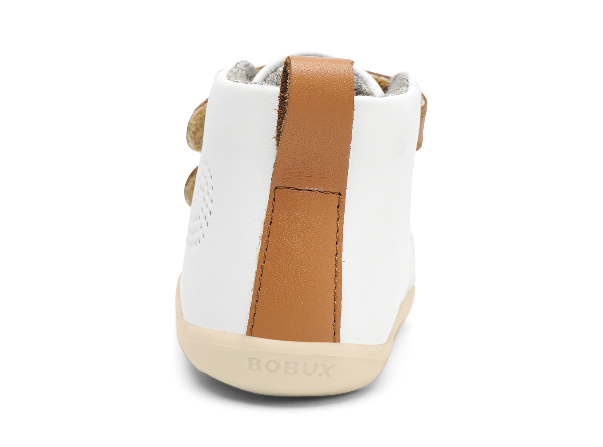 Chaussures Step Up Hi Court White Caramel – Bobux – Image 3
