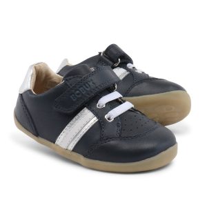 Chaussures Step Up Trackside Navy/Silver – Bobux