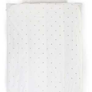 Housse de couette et taie jersey 100×140 cm gold dots – Childhome