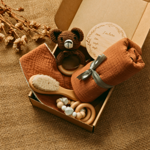 Coffret cadeau bain pour bébé – Ourson