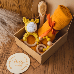 Coffret cadeau bain pour bébé – Girafe