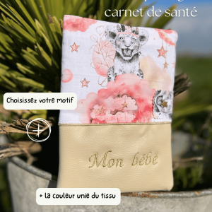 Protège carnet de santé bébé à personnaliser