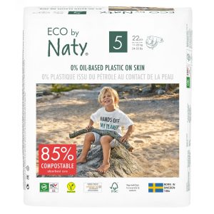 Couches jetables écologiques taille 5 junior (11-25kg) 22 pièces – Naty