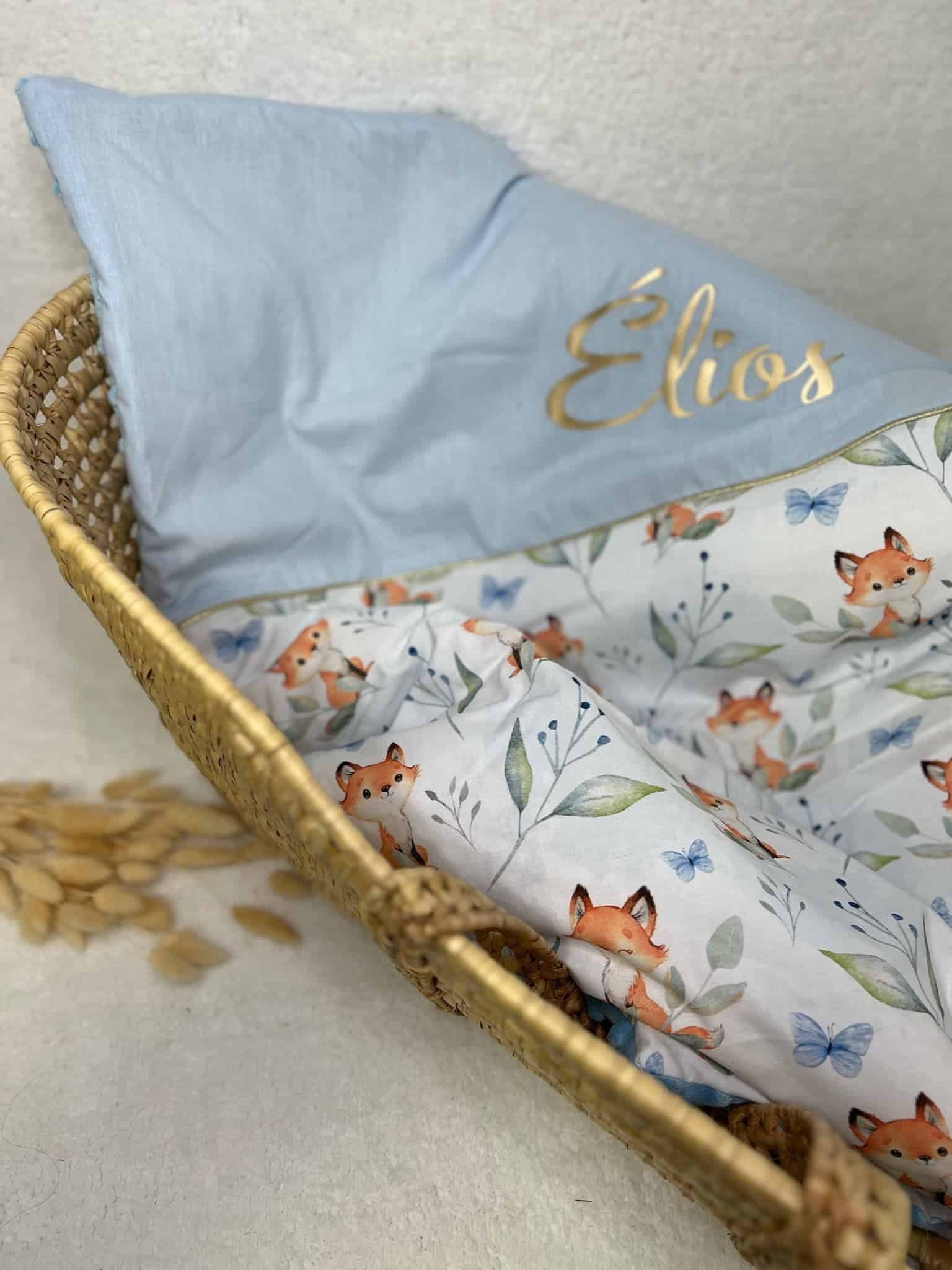 Couverture bébé à personnaliser Renard – plusieurs couleurs – Image 4