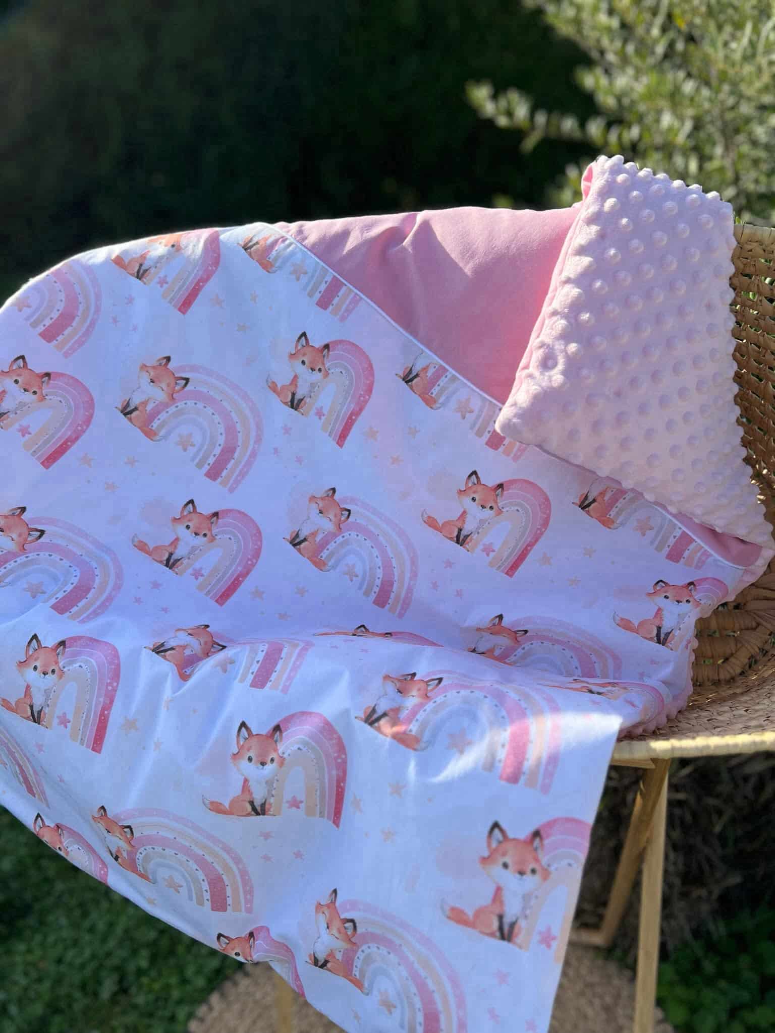 Couverture bébé à personnaliser Renard – plusieurs couleurs – Image 5