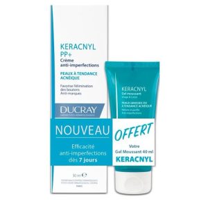 DUCRAY Keracnyl PP+ Crème Anti-imperfections + Gel Moussant Offert 30ml