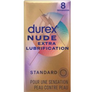 DUREX Nude Préservatifs Sensation Peau Large Boite de 8