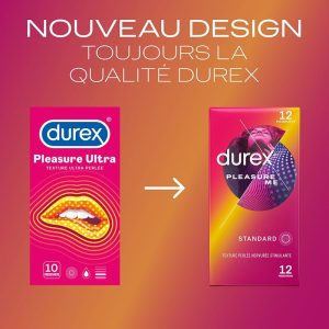 DUREX Preservatifs Pleasure me Texture Perlée Nervurée Stimulante x12