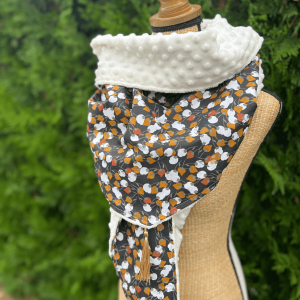 Echarpes chèches noire & moutarde – en stock