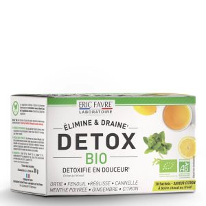 Eric Favre Detox Bio Elimine et Draine 20 Sachets – Saveur Citron 30g