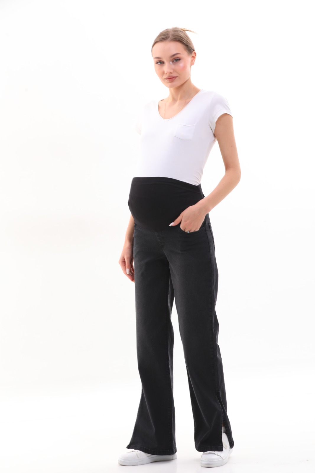 JEANS DE GROSSESSE avec fentes 6045 – Image 2