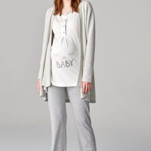 Ensemble de pyjama post-partum feyza gris