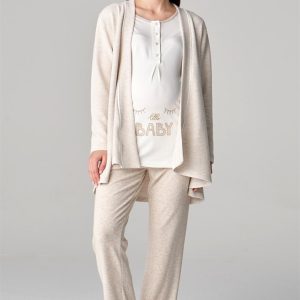 Ensemble de pyjama post-partum feyza beige