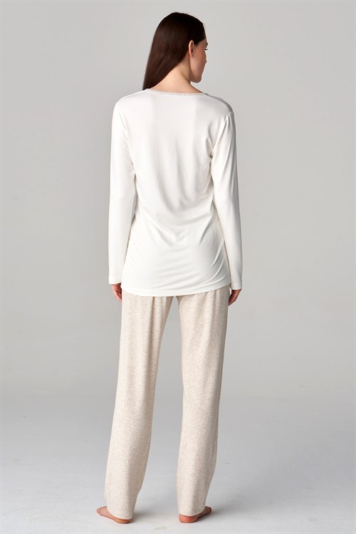 Ensemble de pyjama post-partum feyza beige – Image 6