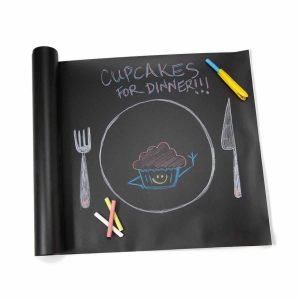 Ardoise géante noire + 4 craies de couleur + 1 porte craie