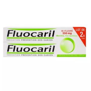 FLUOCARIL Dentifrice Menthe Bi-Fluore 250mg 2x75ml
