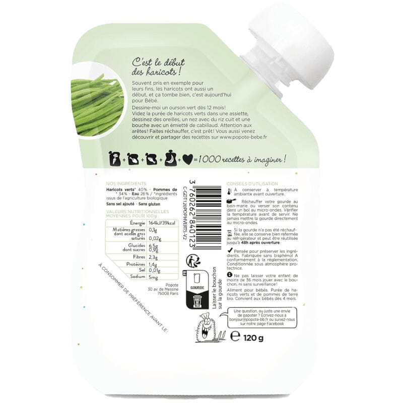 Gourde haricots verts 120g – Popote – Image 2