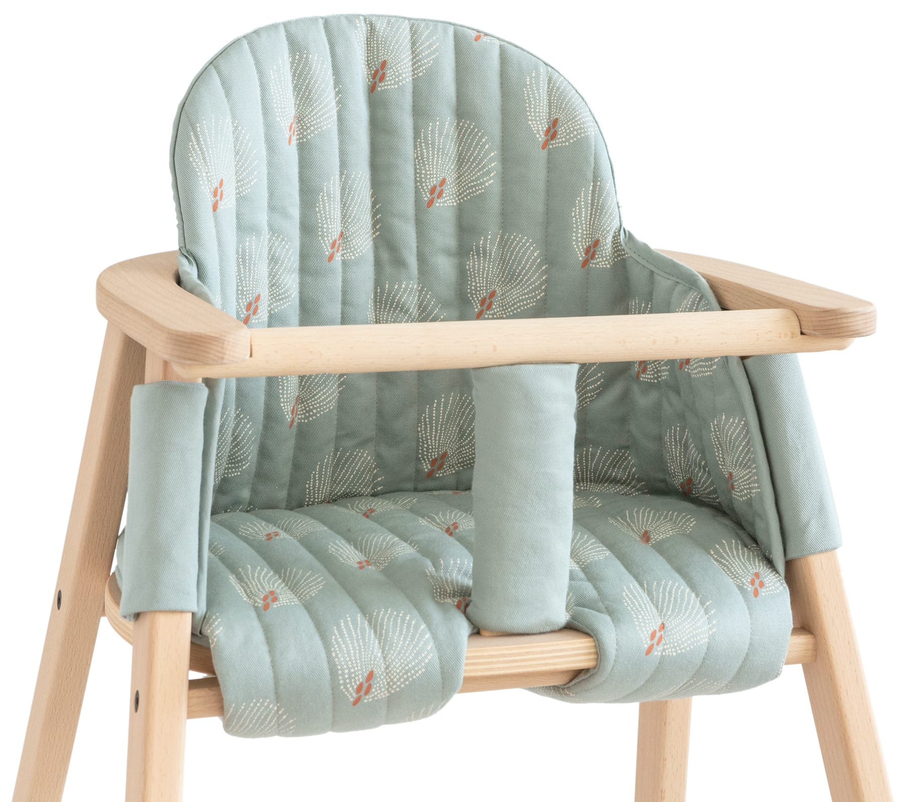 Coussin pour chaise évolutive Growing green white gatsy – Nobodinoz