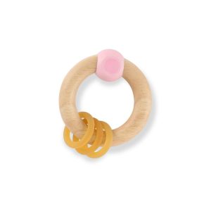 Hochet en bois Rose – Heveaplanet