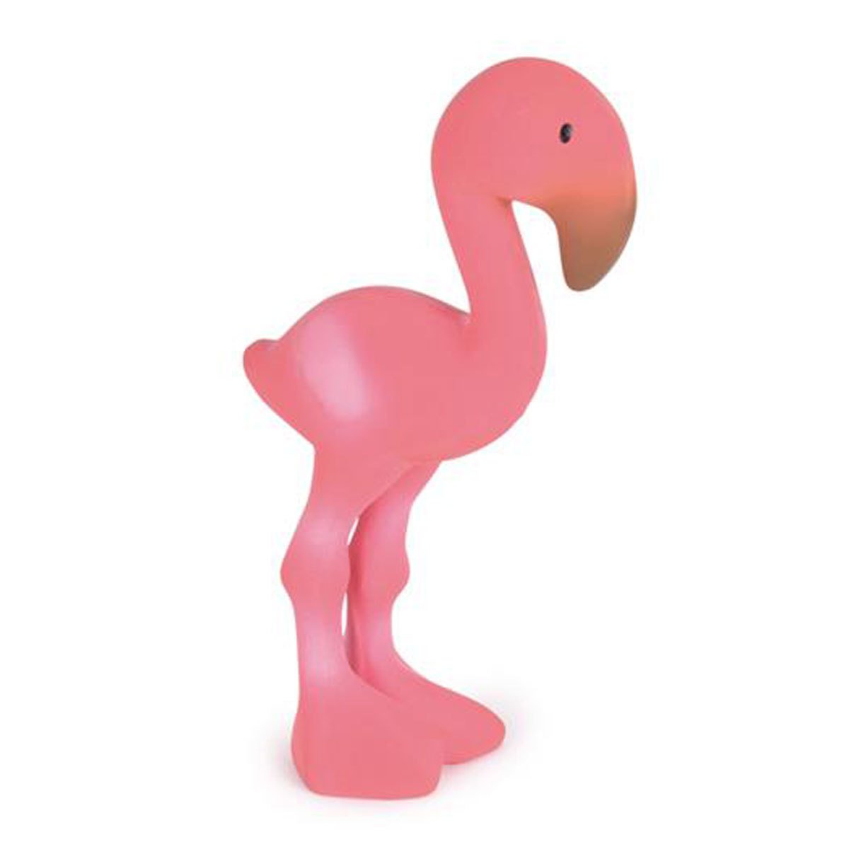 Jouet de dentition / de bain en caoutchouc naturel flamant rose – Tikiri