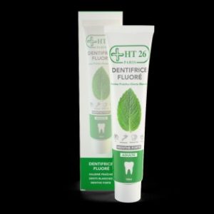 HT26 Pate Dentifrice Fluoré Haleine Fraiche Dents Blanches Menthe Forte 180g