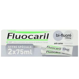 FLUOCARIL Dentifrice Bi-fluore 145mg Anti-caries – Blancheur 75ml Lot/2