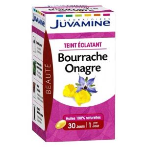 JUVAMINE TEINT ÉCLATANT BOURRACHE ONAGRE 30 GÉLULES