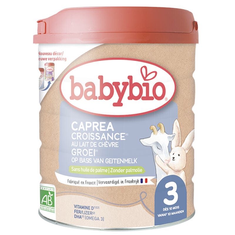 Lait de croissance bio au lait de chèvre CAPREA 3 de 10 mois à 3 ans – Babybio