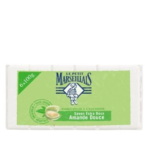 LE PETIT MARSEILLAIS Savon Amande Douce 6x100g