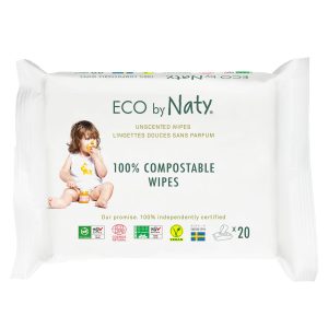 Lingettes douces pour bébé Sans parfum 100% eco 20pcs – Naty