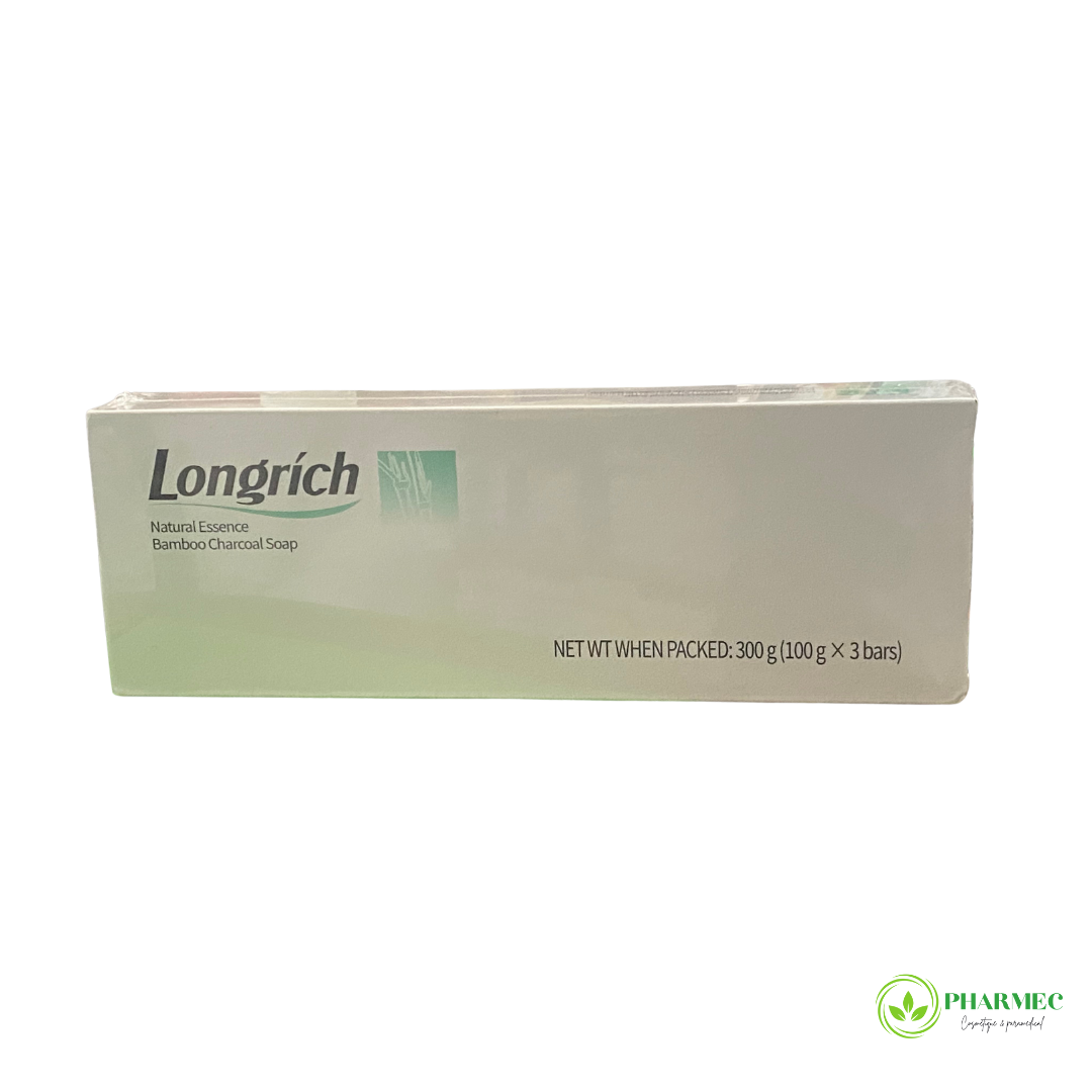 LONGRICH Pack de 3 Savons A Base de Charbon de Bambou