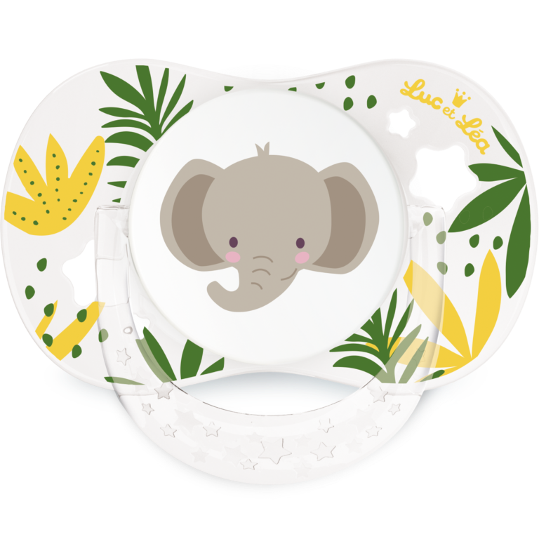 LUC ET LEA SUCETTE DISCRET PHYSIOLOGIQUE ÉLÉPHANT X1