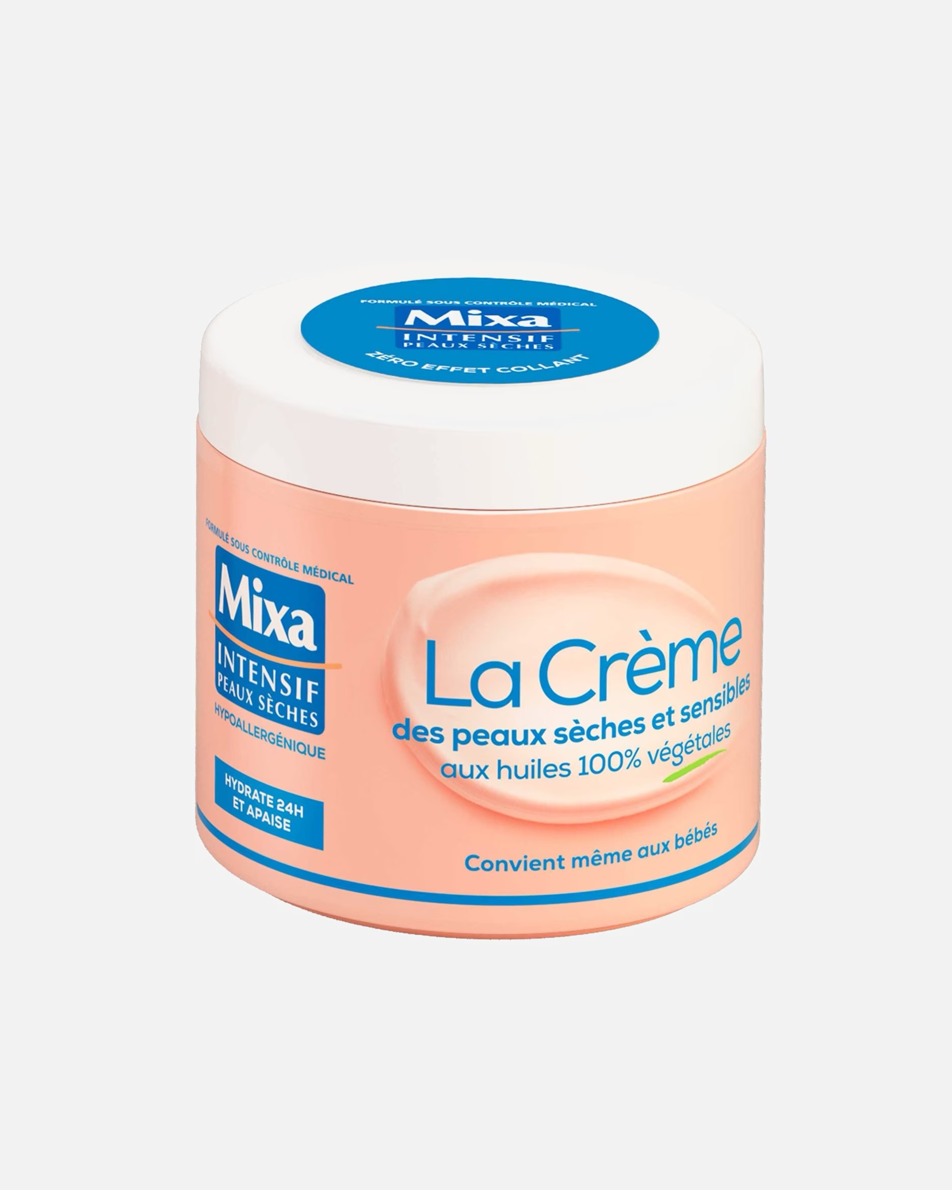 MIXA La Crème Peaux Sèches Et Sensibles Huiles 100% Végétales 400ml