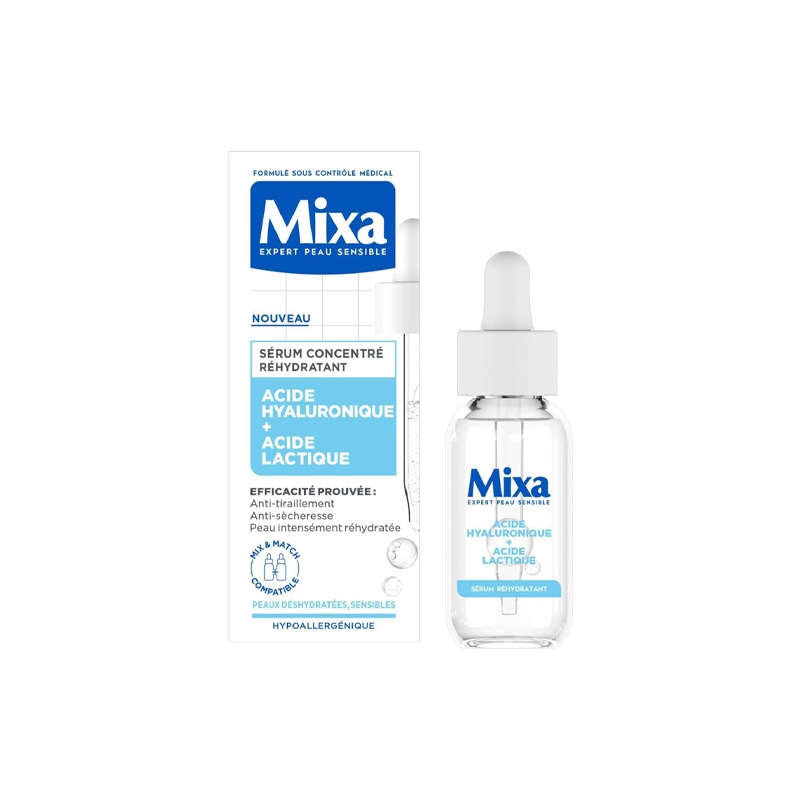 MIXA Serum Concentré Réhydratant Acide Hyaluronique + Acide Lactique 30ml