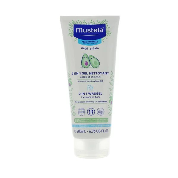 MUSTELA 2 en 1 Gel Nettoyant Corps Et Cheveux 200ml