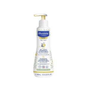 MUSTELA Gel Lavant au Cold Cream à la cire d&rsquo;abeille BIO Pour Peau Sèche 300ml