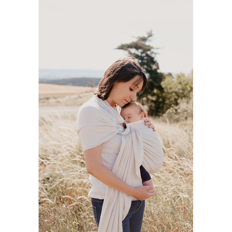 Sling de portage bébé My Sling extensible écru – Néobulle – Image 2