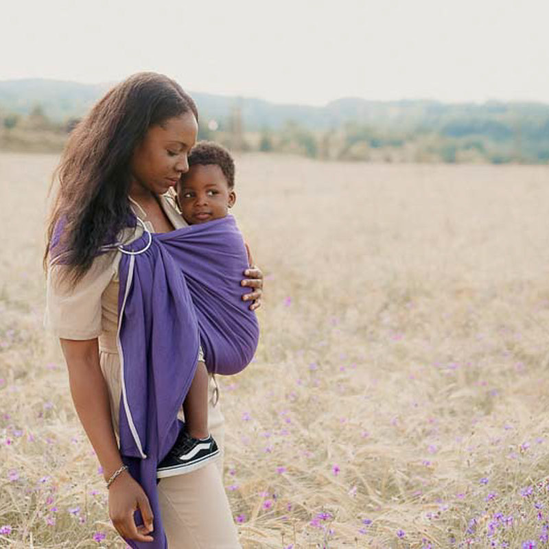 Sling de portage bébé Bleu Myrtille – Néobulle – Image 3