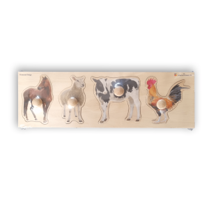 Puzzle géant FERME allongé en bois (4 pieces)