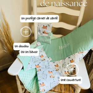 Ensemble Bébé Renard – Cadeau de Naissance Personnalisé