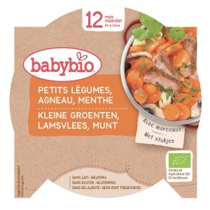 Repas bébé midi petits légumes, agneau et menthe 230g dès 12 mois – Babybio
