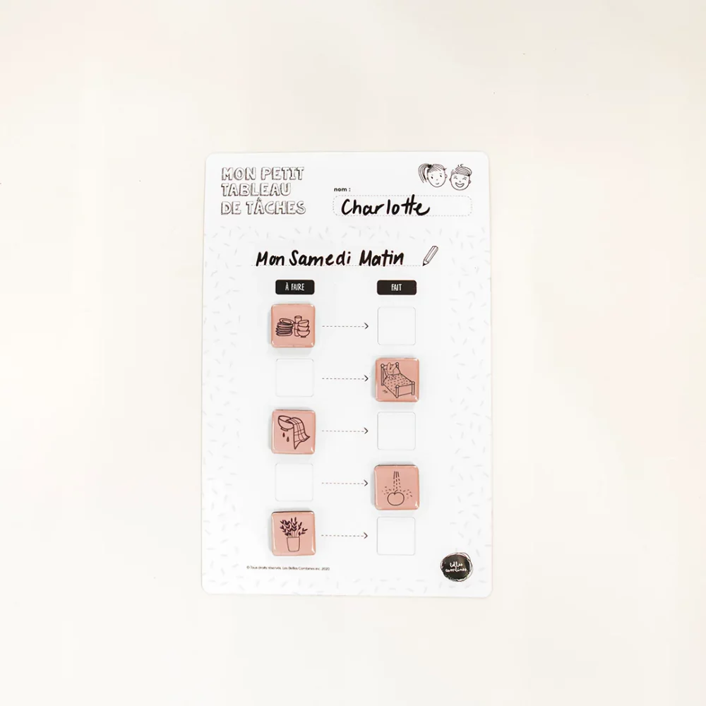 Mon petit tableau de routine/tâches – 5 étapes – Les Belles Combines – Image 3