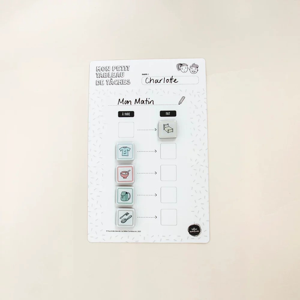 Mon petit tableau de routine/tâches – 5 étapes – Les Belles Combines – Image 5
