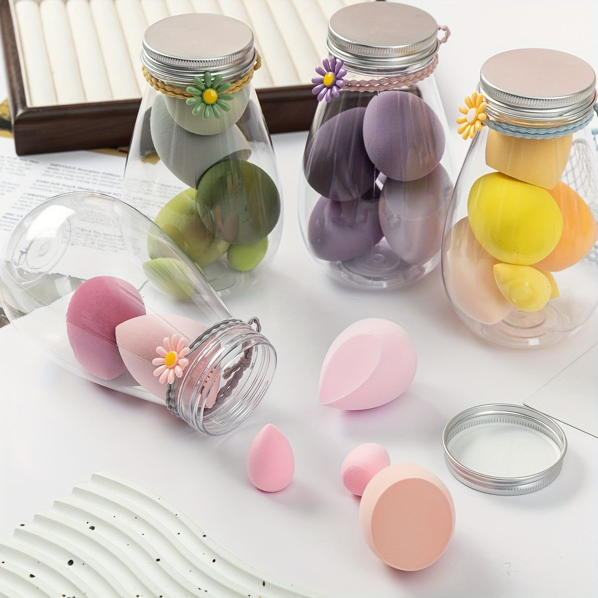 PHARMEC Beauty Blender Pour Maquillage Rose Boite De 6 – Image 2