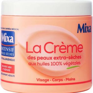 MIXA La Crème Peaux Extra-Sèches Huiles 100% Végétales 400ml