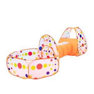 Piscine à balles pour bébé avec tunnel – Orange