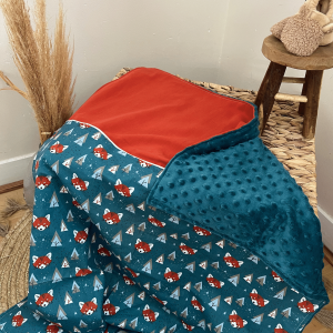 Plaid bébé Panda Roux