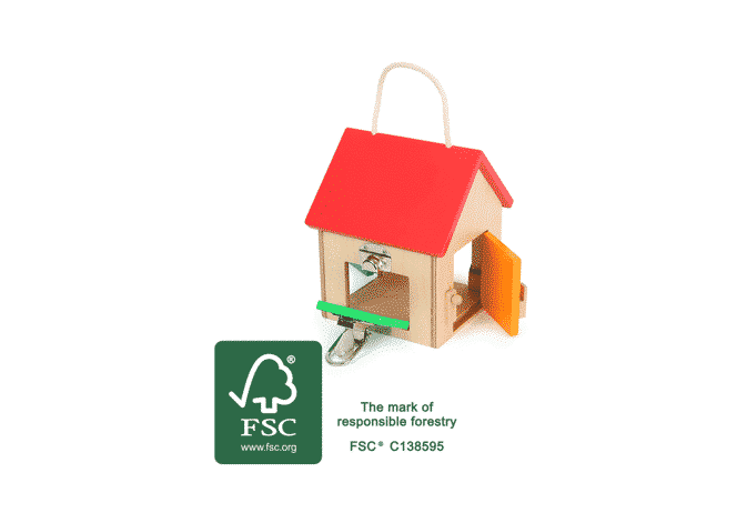 Maison à serrures compacte en bois – Image 2