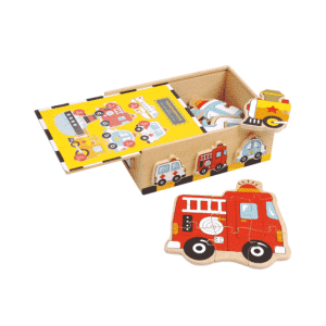 Puzzles véhicules en bois (coffret de 6)