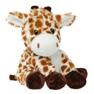 Peluche Bouillotte (micro-onde) GIRAFE lavande et blé
